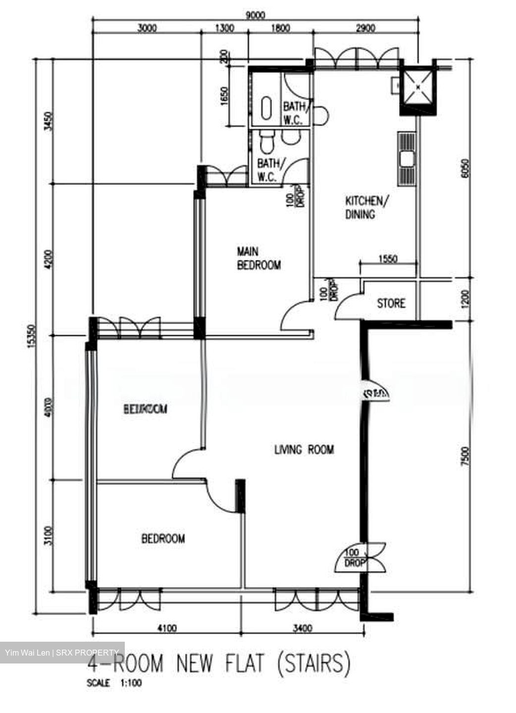 Blk 42 Cambridge Road (Kallang/Whampoa), HDB 4 Rooms #537461731